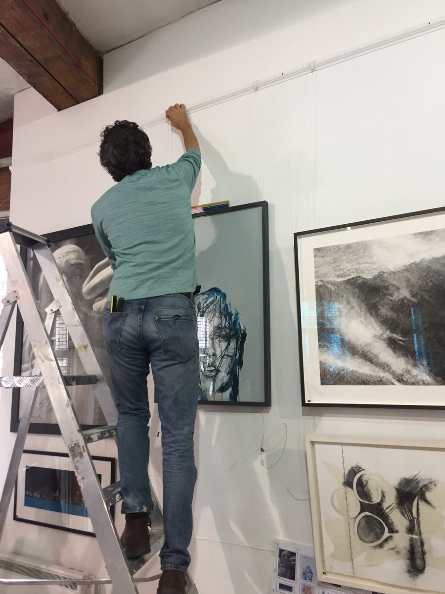 ronanwalshart's tweet photo. Itβs all coming together @MenierGallery @SGFADrawing #Draw17 preview night tomorrow of the annual show at London Bridge - come join us. https://t.co/pQTgeMtvbZ