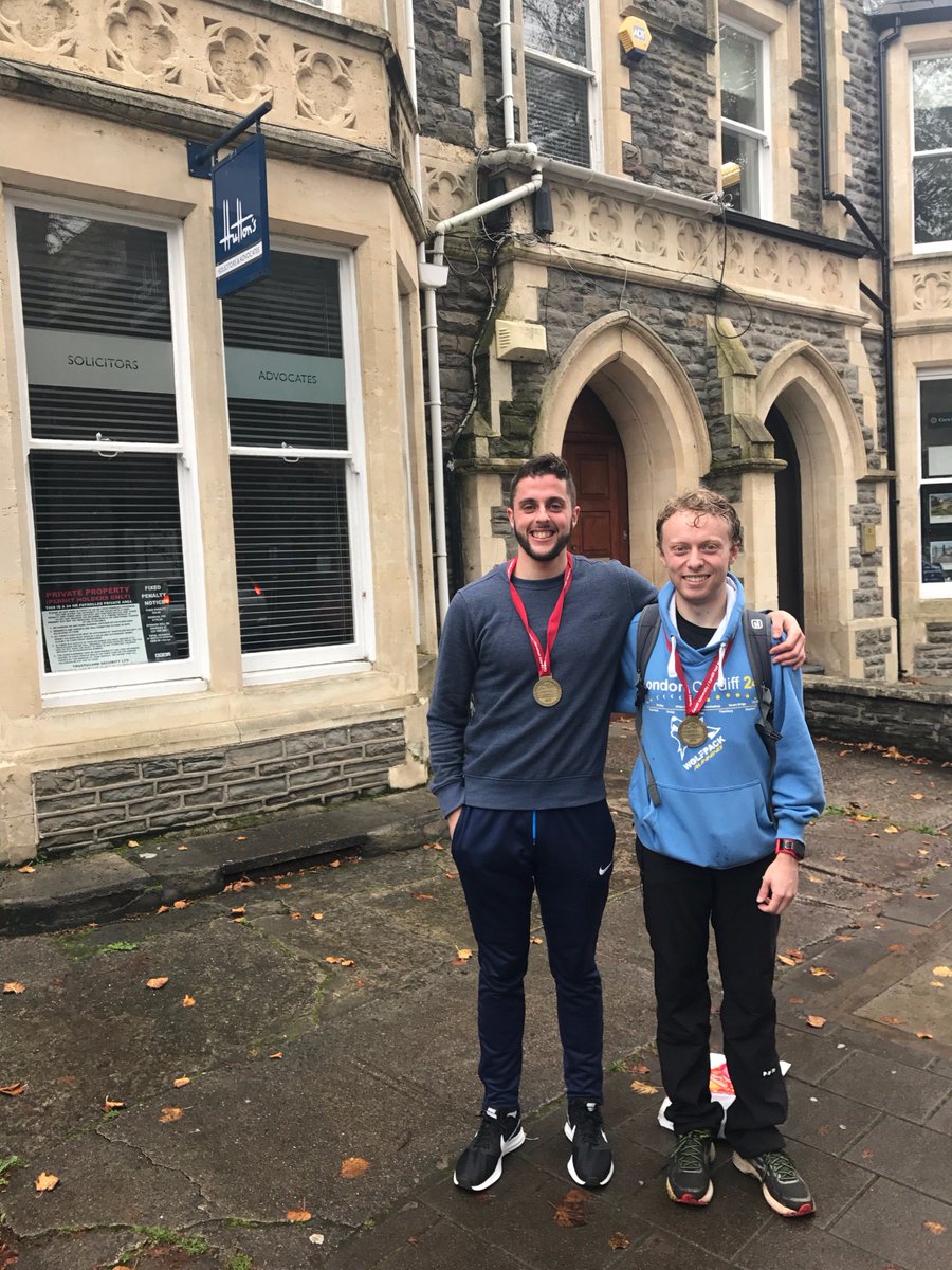 HuttonsLawLtd's tweet photo. Some photos of our team at the #BBCCardiffHalf yesterday! We have some very sore legs in the office today! #Cardiffhalfmarathon https://t.co/bbnaRqBT9u