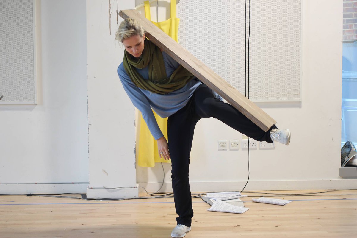 outofInctheatre's tweet photo. Movement director Sandra showing us a new meaning of planking in rehearsals for #Loaded last week @HarnischLacey.  https://t.co/hOD3OR7Tdw https://t.co/8UkcV9UQM7