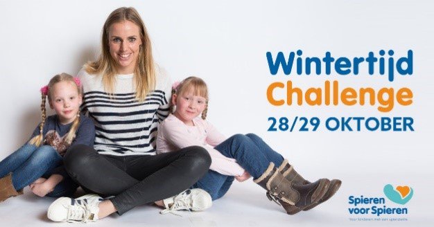 Ik, Marit Bouwmeester, roep jou op om tijd te winnen voor spierzieke kinderen. Organiseer een Challenge in de nacht van 28 op 29 oktober.