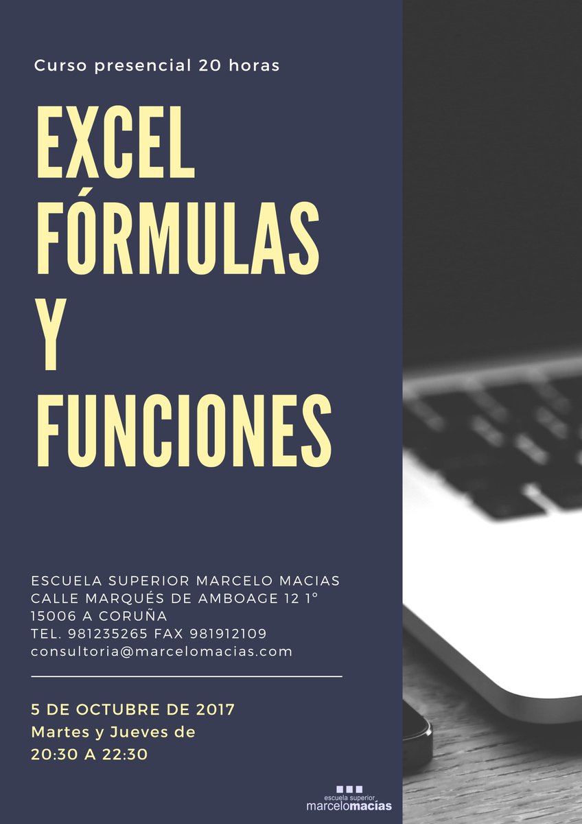 Todavía quedan plazas disponibles para nuestros #cursos de #personalshopper #interiorismo y #excel ¿Te apuntas? marcelomacias.com