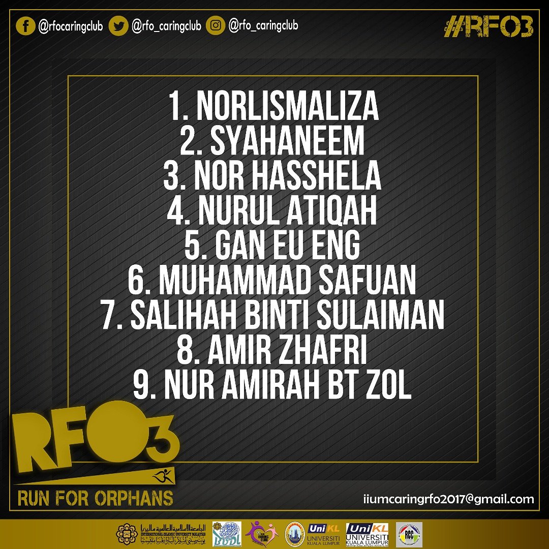 rfo_caringclub's tweet photo. Attention to all names below, please kindly contact our PR at 0139913335 (Yamin). Your cooperation is highly appreciated, thank you #RFO3 π https://t.co/feIvoYn74A