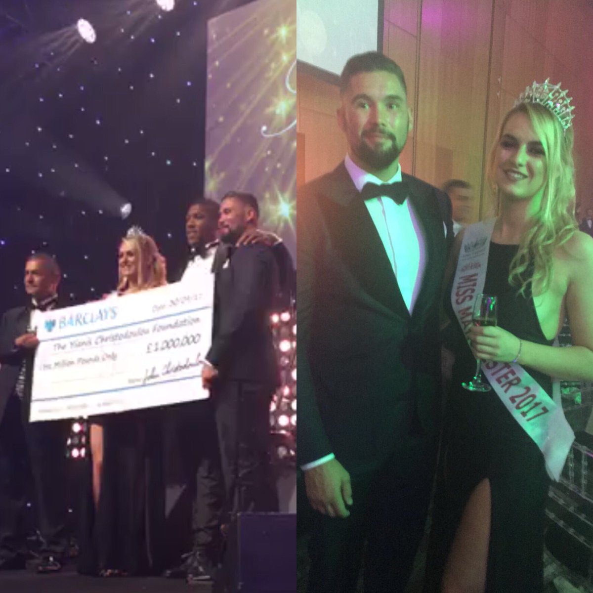 Lovely to meet <a href="/TonyBellew/">Tony Bellew</a>  &amp; @anthonyfjoshua on Saturday &amp; deliver £1Millions to the amazing <a href="/YianisCharity/">Yianis Christodoulou Foundation</a> ✨