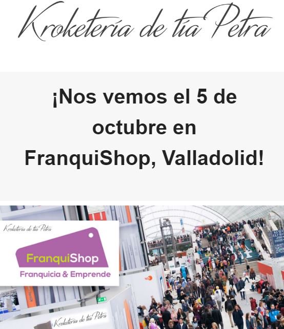 Este 5 de octubre estaremos en <a href="/franquishop_/">Franquishop</a>  en #valladolid
¡Ven a conocernos!