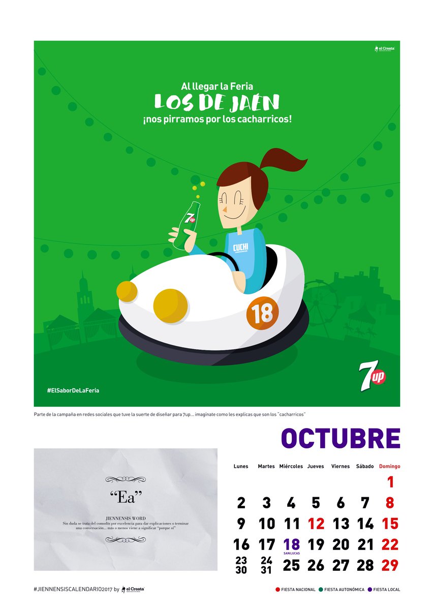 elCreata's tweet photo. Con todos ustedes, Octubre, el mes de la feria, los cacharricos y los bolsillos pelaos después de #SanLucas #JiennensisCalendario2017 https://t.co/mrZqPWJIKH