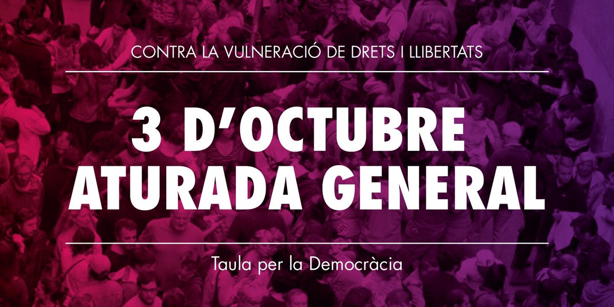 todoencasa_com's tweet photo. A Can Delblanch ens adherim a la convocatòria d'aturada general del dia 3 d'octubre #3oct https://t.co/dtskomD0D2