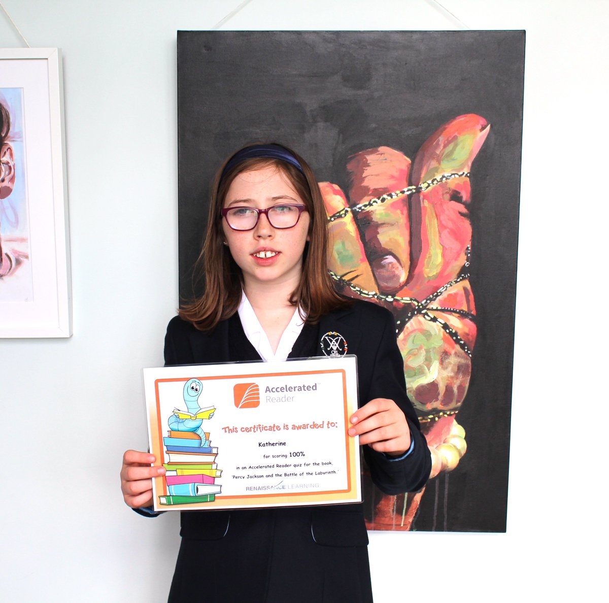 staugustinesp's tweet photo. Huge congratulations to Katie for scoring 100% in an @AccReader quiz &amp; thank you to our #parentscommittee for funding this! #RickRiordan https://t.co/O1MfC0bki2