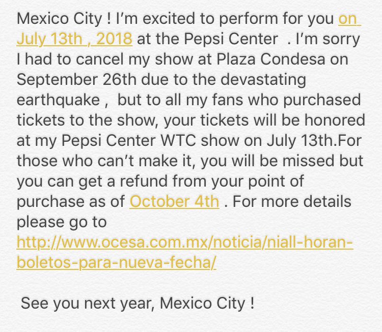 NiallOfficial's tweet image. And for Mexico !