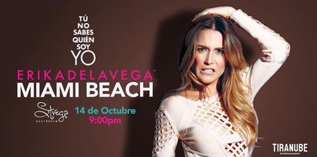 Stregagastropub's tweet photo. Compra tu entrada para que conozcas a @ErikaDLV en Strega con su obra Tu no sabes quién soy Yo, te esperamos el oct 14 @MiamiBeachPages https://t.co/YEtE3b73pY