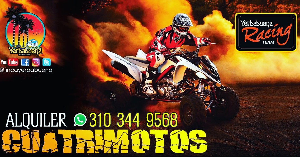 fincayerbabuena's tweet photo. #Alquiler de #Cuatrimotos #Offoad #Rally #Raptor #Yamaha #Adrenalina #TurismoExtremo #Racing #Monterrey #Casanare #Colombia #Rentar https://t.co/fHbAGn8rIv