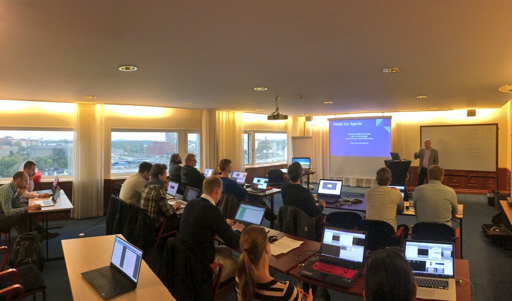 ChyronHego's tweet photo. Sr. Product Mgr. Lou Garvin heads PRIME training for staff in Stockholm. Learn about the #PRIMEGraphics Platform: https://t.co/g1qpHNiC8X https://t.co/TagXkDo7LY