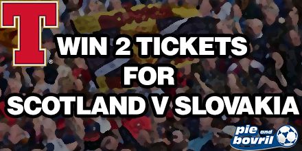 Our pals <a href="/TennentsLager/">Tennent's Lager</a> have given us a pair of tix for Scotland v Slovakia to give away.

Just like &amp; RT this post by 5pm Tuesday to enter!