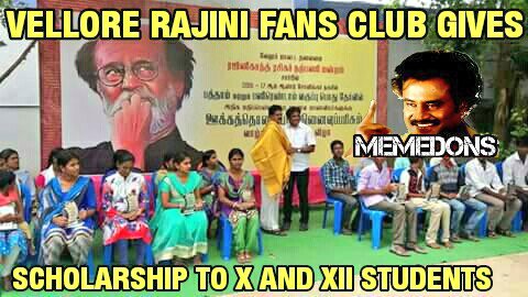 He helps and His Fans tooSet an Example Said and Done the amount of Charity done by him & Thalaivar Fans can make a Small State Government