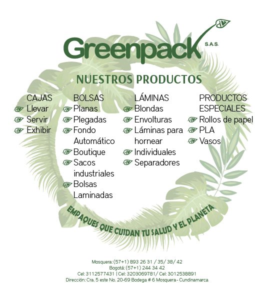 Greenpacksas's tweet photo. Ven y mira los Empaques que tenemos para todo tipo de Producto...
@Greenpacksas #Empaques #EmpaquesBiodegradables https://t.co/oNdTux7N4O