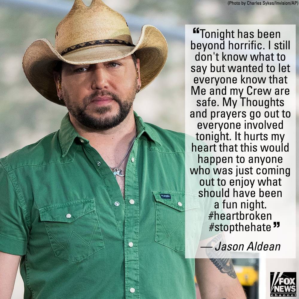 .<a href="/Jason_Aldean/">Jason Aldean</a> shared this message after a gunman opened fire while he was performing in Las Vegas. fxn.ws/2x8nlsZ