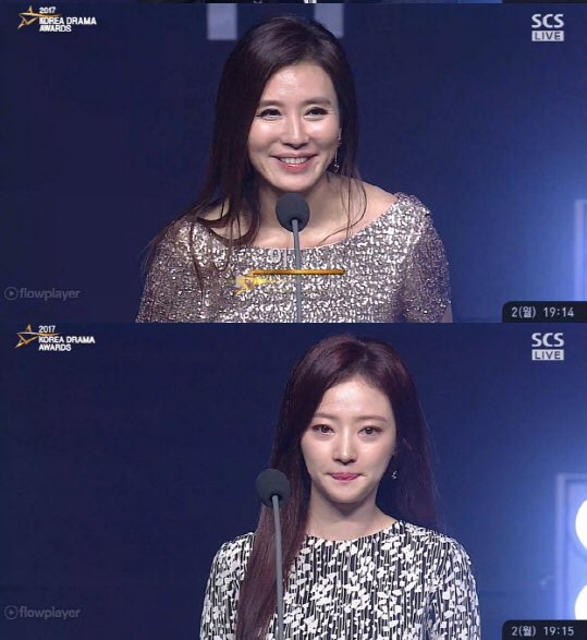 moonliebe_'s tweet photo. Lee Il Hwa (#ChiefKim) won Excellence award (female) along with Song Ha Yoon. #2017KDA https://t.co/dImTOdbD0k