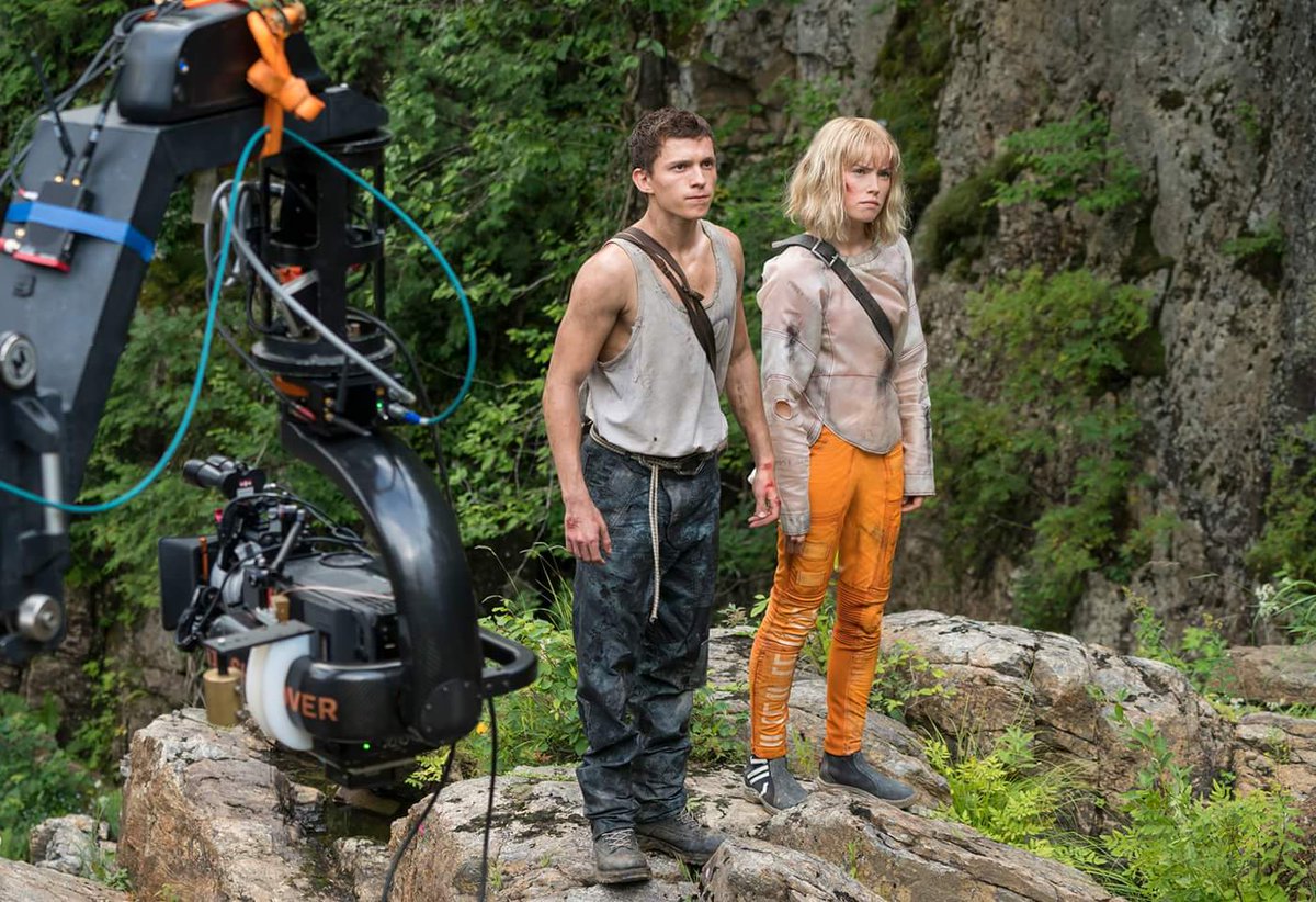 Daisy as Viola Eade and Tom Holland as Todd Hewitt #ChaosWalking 💙