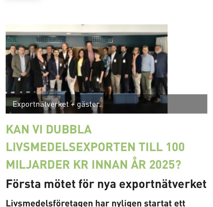 AnnaStellinger's tweet photo. Livsmedel+handel=sant. Våra experter Stina &amp; Lina bidrar i #exportstrategi @TeamSwedenSE @livsmedel @Livsmedelsverk https://t.co/0Nfb4iSQox https://t.co/062tlJSl1t