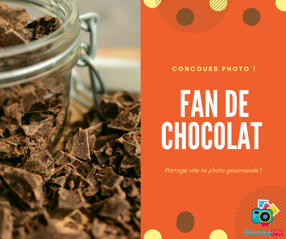 Venez participer au concours photo « fan de chocolat » pour les plus gourmands !
Bonne semaine à vous 😀#picturehit #Concours #chocolat #miam
