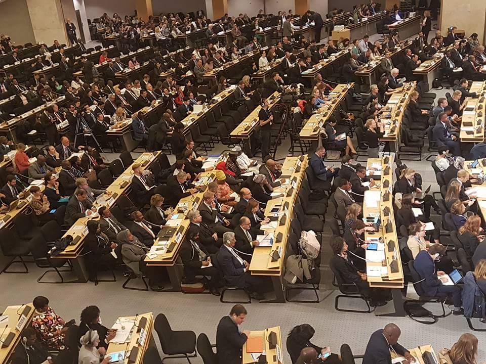 Min_Secretary's tweet photo. @HomeAffairsSA Min @ProfMkhize &amp; DM F Chohan @68thsession of the UN for High Commissioner for Refugees Executive Committee Meeting in Geneva https://t.co/q6K3MVDxxe