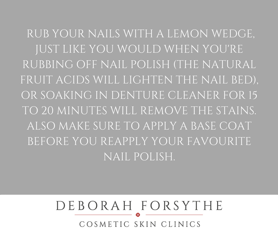 DebForsythe's tweet photo. Do you struggle with discoloured nails? https://t.co/J5cvt0bJI6