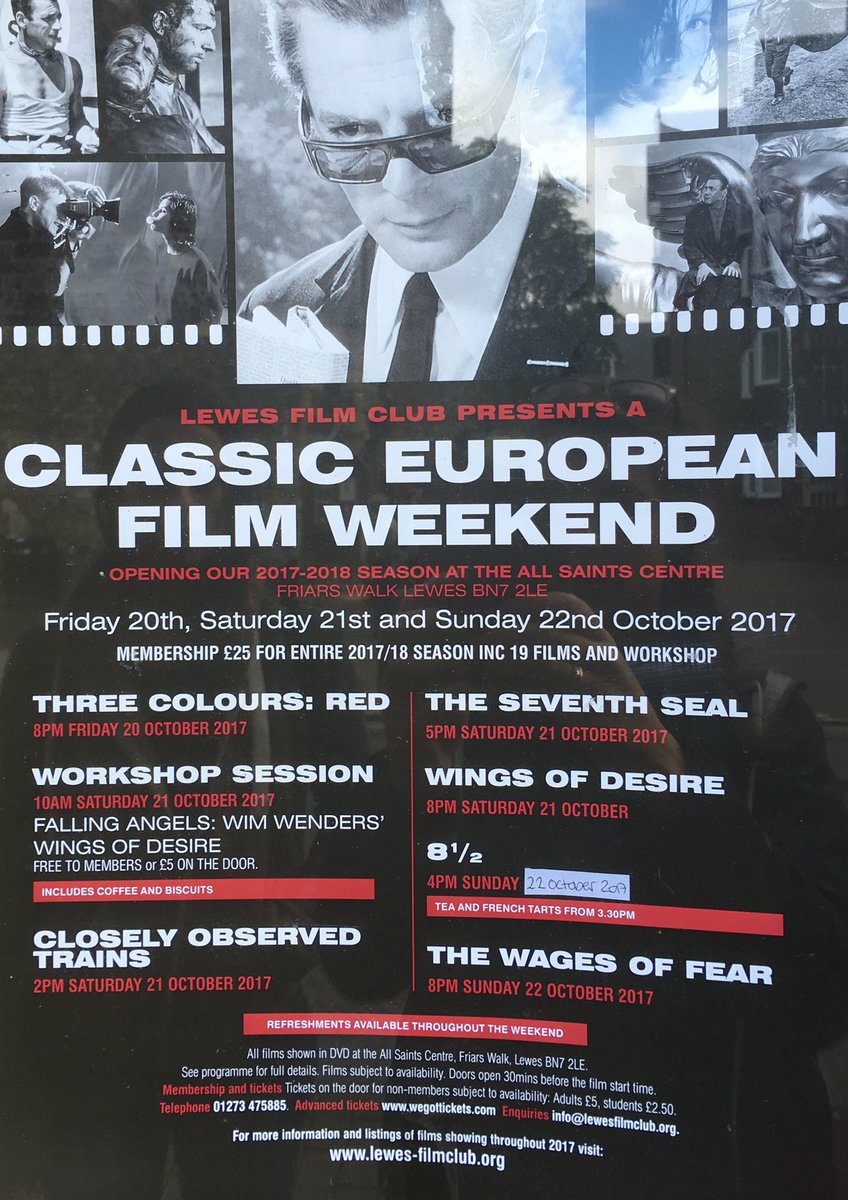 #Classic #European #Film Weekend at #Lewes #FilmClub. Share some great #movies with other #filmlovers.