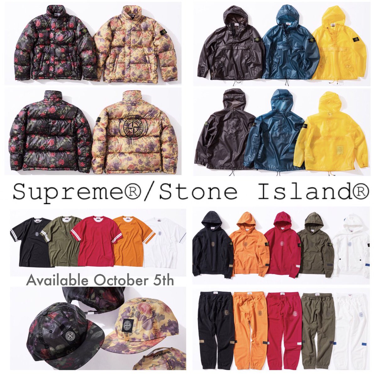 supreme x stone island puffer