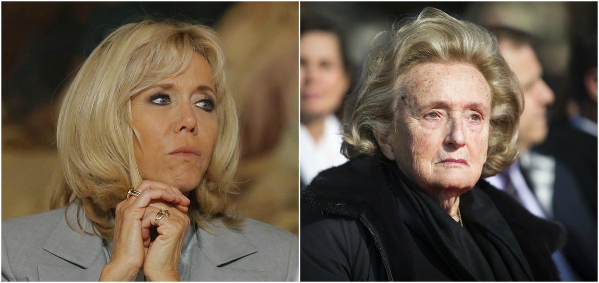 Madamefigaro's tweet photo. #BrigitteMacron et #BernadetteChirac ont déjeuné ensemble, en toute intimité #people #actu >> https://t.co/gvz1TtJ5Ey https://t.co/SbKWfOrp9C