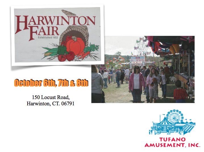TufanoEvents's tweet photo. Can you smell the apple fritters, popcorn and all the fair delights in the air?  Join us this weekend at the #HarwintonFair
#TufanoEvents https://t.co/M4LbD1NZDV