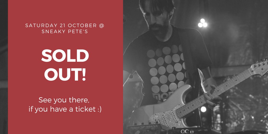 Gig at <a href="/sneakypetesclub/">Sneaky Pete's</a> supporting <a href="/acidmothers/">acid mothers temple</a> is now sold out! See you there if you have a ticket! #Soldout #livemusic #gigs #Edinburgh