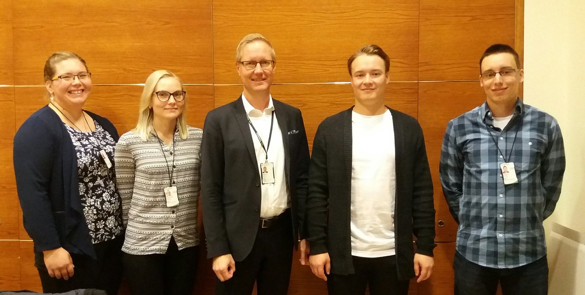 NRC_Finland's tweet photo. Tervetuloa!😊 Tj @HarriLukkarinen toivotti #vrtracktrainee't Lauran, Eveliinan, Tuukan ja Vilin lämpimästi tervetulleiksi. Tästä se lähtee! 👍 https://t.co/cpG7WFP1yY