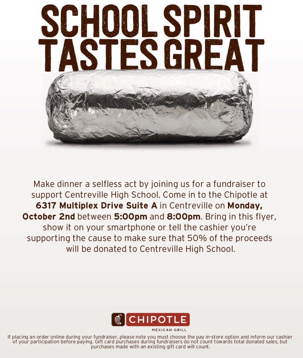 CVHSBestBuddies's tweet photo. Hello everyone today is our October meeting! See you in room 101 and don't forget to go to chipotle for our fundraiser tonight. https://t.co/Rh4BbYqaSV