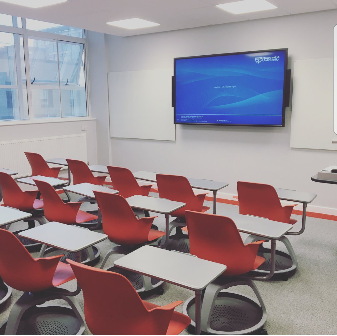 amhworkspace's tweet photo. These @SteelcaseUK #nodechairs in 'Chilli Red' look amazing in @UniofNewcastle's Herschel teaching rooms #activelearning @SteelcaseEDU https://t.co/lSSWxPx3LX
