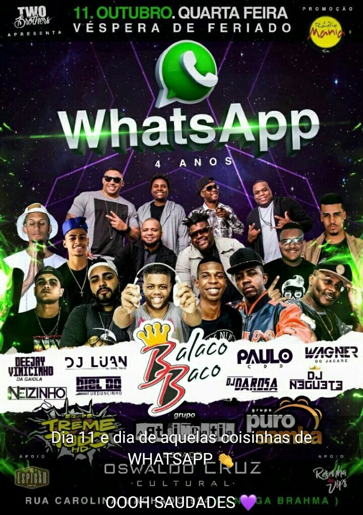 rafael_tqs's tweet photo. Segue a agenda de outubro .. 🍀❤🙏
#Quartaneja 04/10
#Sabadodoamor 07/10
#WhatsappEletroFunk 11/10
#BailedeVerão 12/10 https://t.co/MiAMdctlpN