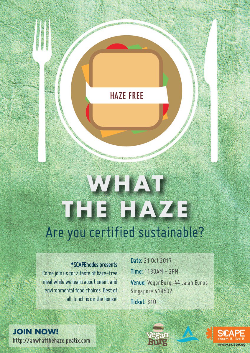 PM_Haze's tweet photo. Join us and @SCAPEsg to protect our clean air at the next #WhatTheHaze!
Sign up today: https://t.co/tX7VylcrRq
#GoHazeFree https://t.co/BM9rKR3c5s