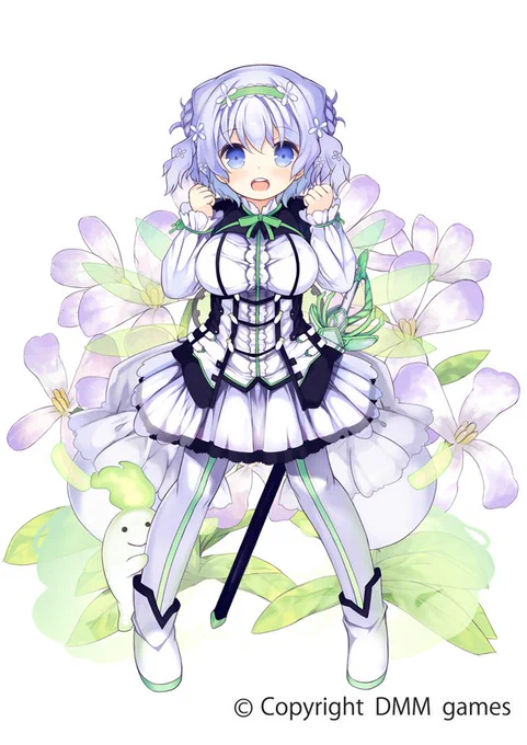 「フラワーナイトガール」に「スズシロ」というキャラを描きました。 #フラワーナイトガール #花騎士 