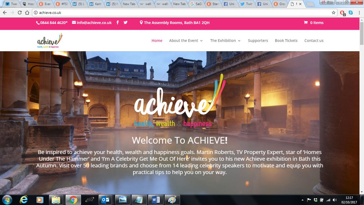 Achieve the best in health/well-being at special event in Bath nxt wk with top celeb speakers. For info: achieve.co.uk  <a href="/FSB_Bath/">FSB Bath</a>