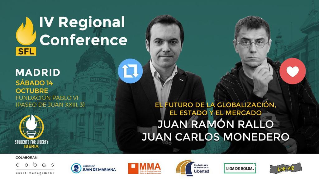 SFLSpain's tweet photo. 🔝 ¿Quién crees que ganará el debate del 14-0?
RT 🔃 - @juanrallo 
MG 💘- @MonederoJC 
#QuieroLibertad

📝 Registro: https://t.co/5AOSdyXSvK https://t.co/qEopnTJvOK