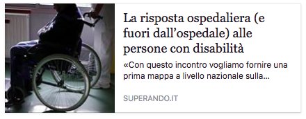 La #salute dentro&amp;fuori l'ospedale è un diritto di tutti_Convegno Oltre il progetto DAMA su Superando_venerdì 6 ottobre a Milano #disabilità