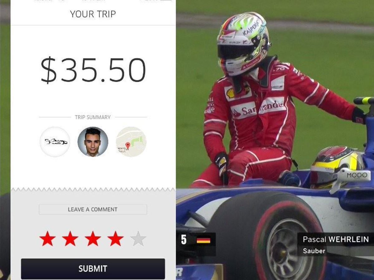 Criswolnitzky's tweet photo. A good trip! #uberf1 #vettel https://t.co/SFgXi6vMmi