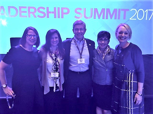 MikeGorshe's tweet photo. Participating at the 16th Annual NEW Summit with Beth Marrion, Lisa Walsh, Julie Sweet #NEWSummit https://t.co/n7KFBVioEY
