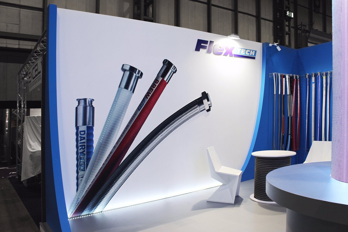 Heres our latest #exhibition stand for <a href="/FlextechHose/">Flextech Hose Ltd.</a> 
great collaboration between <a href="/weareomm/">OMM</a> <a href="/OMM_Technology/">OMM Technology</a> and <a href="/WeAreOMMPrint/">OMM Print</a> #PPMAshow