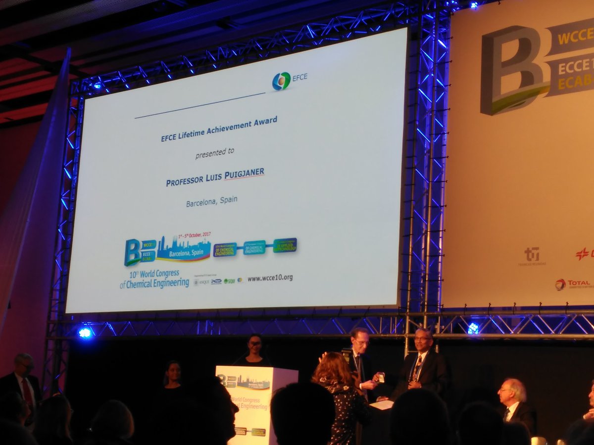 escape27bcn's tweet photo. Congratulations to Prof. Luis Puigjaner for the @EFCE_Comms Lifetime Achievement Award https://t.co/WzUBFJI4cu