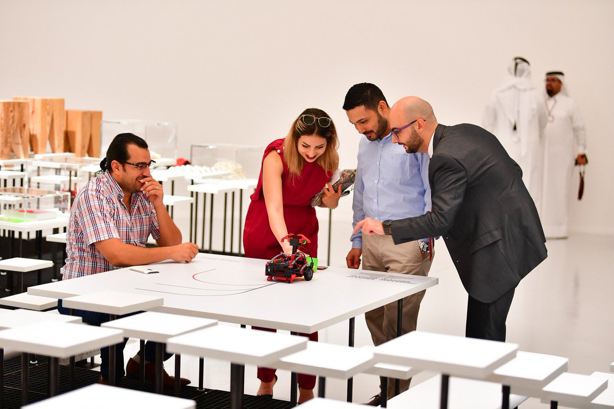 VWGroup's tweet photo. #VWGroupCEO Mueller and Sheikha Al-Mayassa opened the exhibition #DrivenByGermanDesign together. https://t.co/xcT4HOhwF6 https://t.co/heOjYRg1fj