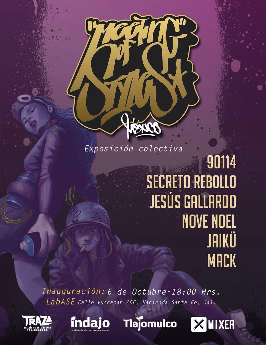 INDAJOTlajo's tweet photo. Nos vemos este viernes a las 18:00hrs. Para juntos inaugurar la exposición del Meeting of Styles en #Tlajomulco
#MOS2017 https://t.co/xi24lw3qm0