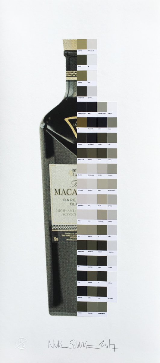 The_Macallan's tweet photo. The Macallan Rare Cask Black, a masterpiece in more ways than one... Artwork by Nick Smith https://t.co/vBtgjf4lBf