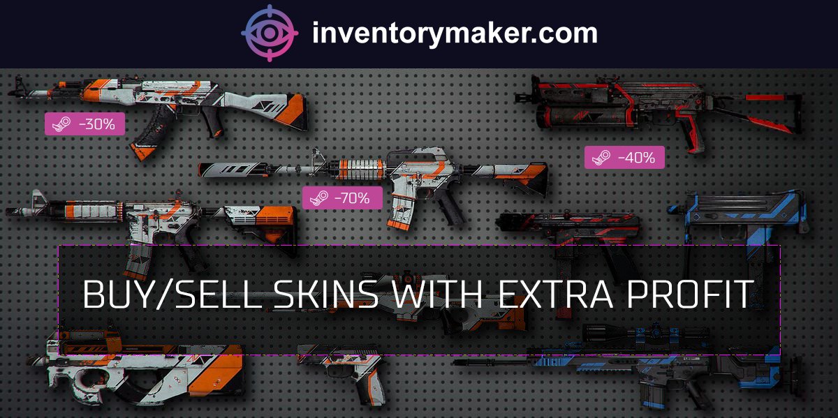 InventoryMaker's tweet image. Find the best price by compare skins prices across different markets.
It's free! Just try it - inventorymaker.com
#inventorymaker