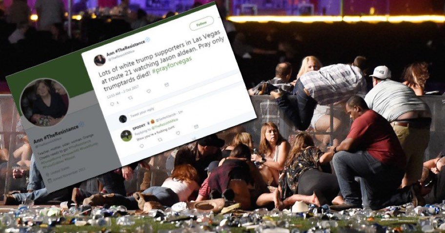 Democrats celebrate shooting at country music festival, because white people