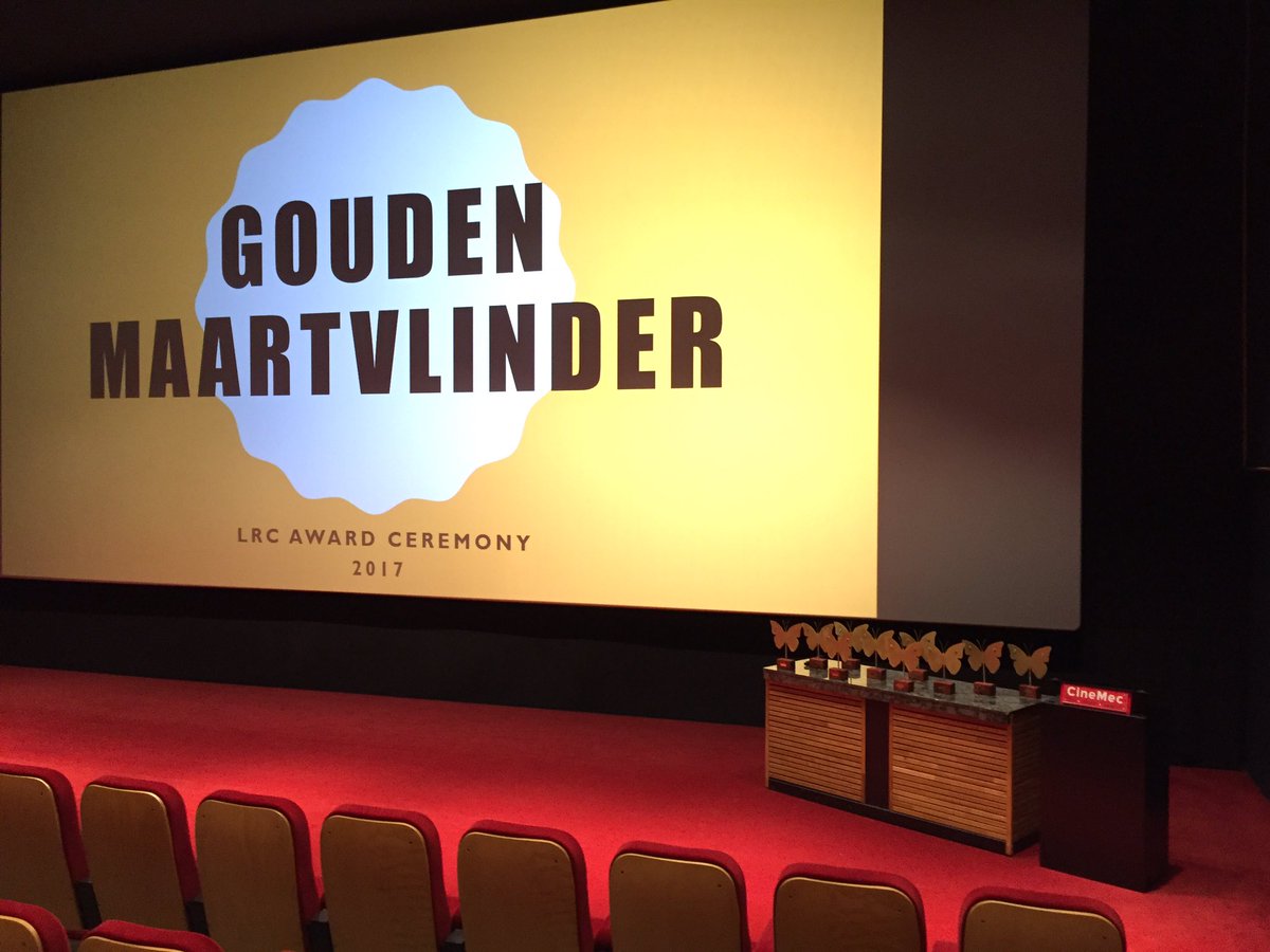 We zijn er klaar voor. Laat de jongeren maar binnen #filmweekafsluiting  #LRC  #goudenmaartvlinder #lrcawardceremony #cinemec