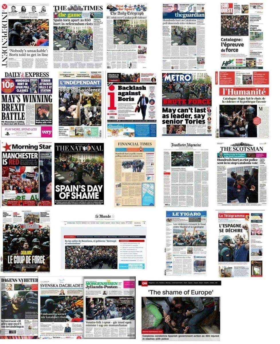 RAPSUSKLEI1's tweet photo. Portadas españolas vs portadas de todo el mundo

#EspañolesFrancoAVuelto https://t.co/s8iUpdziz0